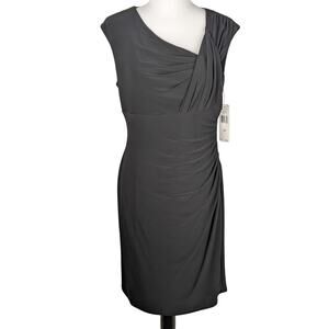 Lauren Ralph Lauren dress Sz 12P Black Bust37"Pull-on waist stretches to 40"NWT